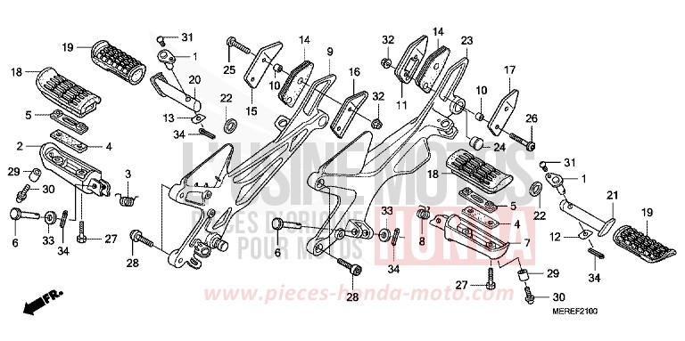 STEP for CBF600N ABS PEARL AMBER YELLOW (Y200) from 2009